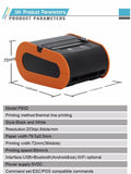Android portable Bluetooth handheld barcode thermal printer